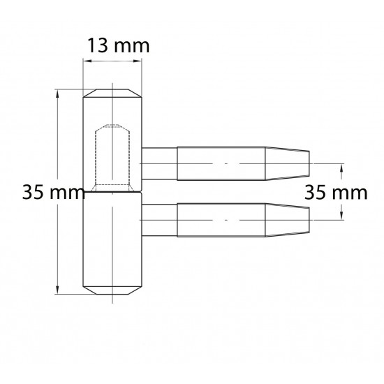 Becsavarós ablakpánt 13 mm