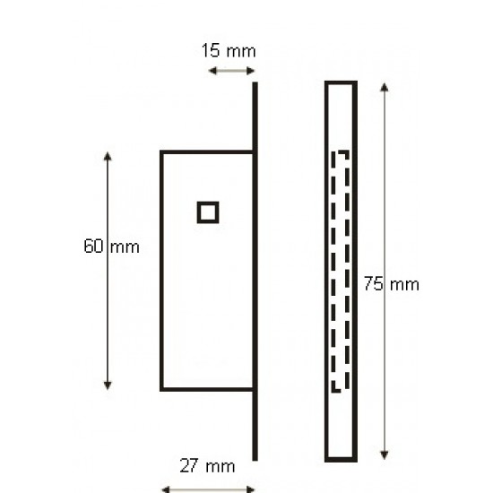 Ablaknyelvzár szegletes 6 mm