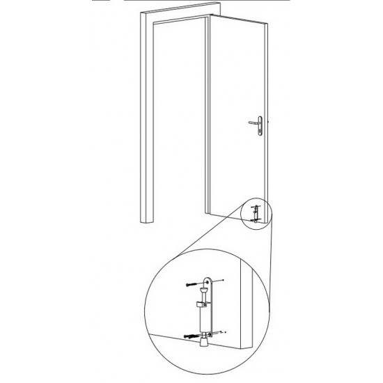 Ajtókitámasztó taposós nikkel 145 mm