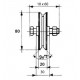 Tolókapu görgő "V" profil 80 mm